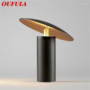Lampes de table oufula nordique vintage lampe créative design noir de bureau noir mode moderne pour la maison chambre décorative décorative