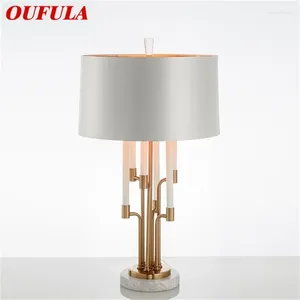 Tafellampen oufula postmoderne lamp led creatief luxueus marmer bureau licht voor huis woonkamer slaapkamer bedkamer decor