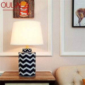 Tafellampen oulala keramische bureau licht dimmer koperen luxe stof voor huis woonkamer eetkamer slaapkamer kantoor