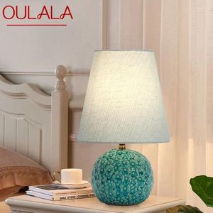 Lampes de table oulala lampe contemporaine LED Creative Ceramics Dimmer Desk Light for Home Living Room Bedroom Bedside Decor