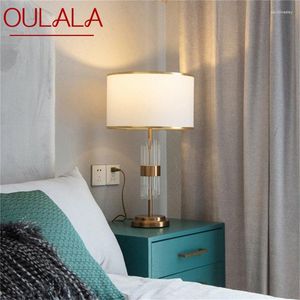 Lampes de table OULALA Lampe Contemporaine LED Cristal Or Bureau Éclairage Décoratif Pour La Maison Chambre