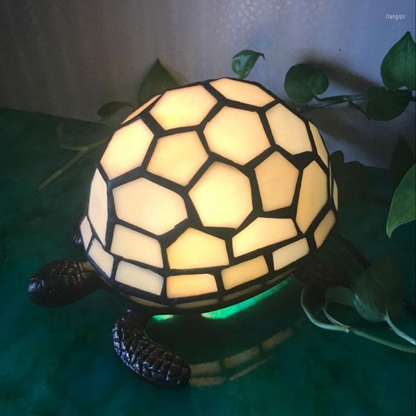 Lampes de table OURFENG Lampe décorative Tortue LED Veilleuse créative pour cadeau Chambre Salon