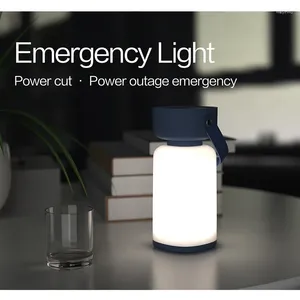 Lampes de table Camping extérieur lampe minimaliste trois couleurs source de lumière ajustement tactile USB Charge de charge Nuit portable