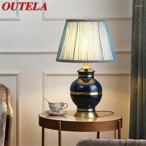 Tafellampen outela keramische koperen bureau licht moderne woningdecoratie voor woonkamer eetkamer slaapkamer