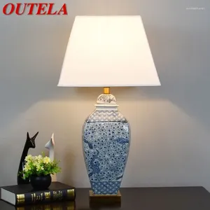 Tafellampen outela eigentijds blauw keramictable lamp luxe creativiteit woonkamer slaapkamer studie el engineering bureau licht