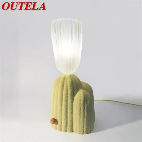 Lámparas de mesa Outela Nordic Vintage Lámpara contemporánea Iluminación de escritorio LED creativo para decoración del hogar Sala de estar de cama