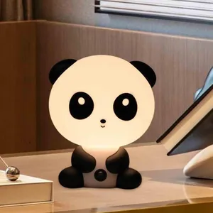 Lampes de table Panda Night Light Baby Nursery Lamp LED LED-Pide Nightlight Animal pour la chambre Chambre Chambre Nightand Home