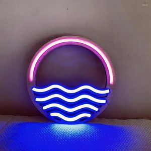 Tafellampen feest neon licht levendige zeethema led-bord USB/batterij bediende decoratieve decoratie voor warm