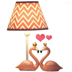 Tafellampen roze flamingo diming led kinderkamer meisje slaapkamer bedkamer bedstudie nachtlampen warme bruiloft deco armaturen