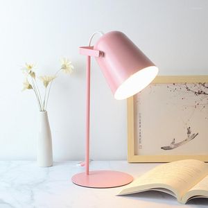 Tafellampen roze studie bureaulamp koffie licht ontwerp voor slaapkamer boek lees computer kamer decor esthetische verlichting woning decoratie