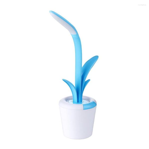 Lampes de table en forme de plante européenne étudiant enfants lampe tactile pliante recharge LED protection des yeux fleur