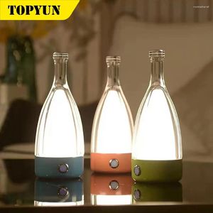 Tafellampen draagbare draadloze oplaadbare lamp Aluminium touch Touch Kids Night Light Light Room Lezendecoratie LED