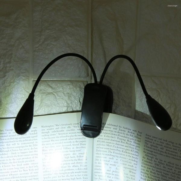 Lampes de table Portable bras flexible lampe de bureau lumineuse USB LED Clip lumière réglable pince-sur livre chambre étude salle de lecture