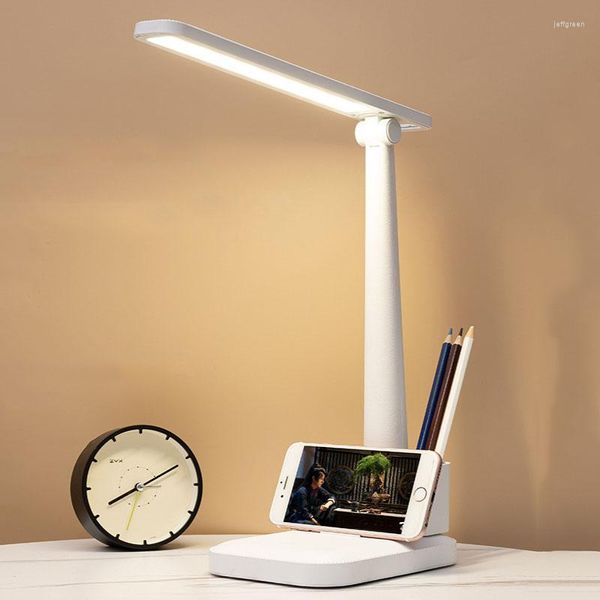 Lampes de table Lampe LED portable rechargeable Dimmable Tactile Livre Lumière Pliable USB Chambre Étudiant Lecture Nuit Protection des Yeux