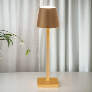 Lampes de table lampe sans fil légère portable USB rechargeable 3 Température de couleur LED minimaliste pour chambre à coucher