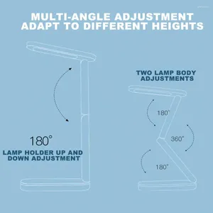Lampes de table LECTABLE PORTABLE LECTURE LEUX LAMPE HAUTEUR HAUTEUR LED de luminosité élevée avec Dimmable pour Night Easy