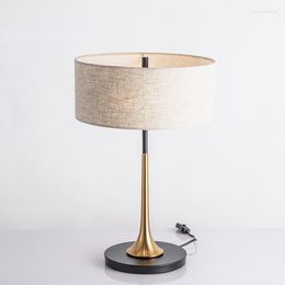 Tafellampen postmodern eenvoudige woonkamer lamp Noordse stijl creatieve ontwerper voorbeeldstudie en slaapkamer ijzerstoffen cover