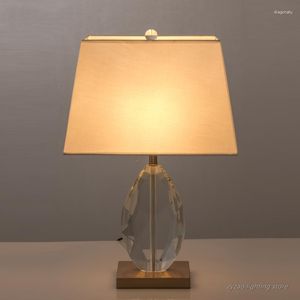 Tafellampen Postmoderne Woonkamer Decoratie Eenvoudig Kristal Persoonlijkheid Ontwerper Stof Kunst Led Bureaulamp Slaapkamer Nachtkastje
