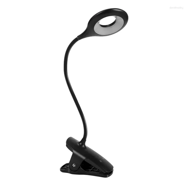 Lámparas de mesa - Lámpara de lectura Luz de abrazadera de cama 36 LED Libro recargable por USB con control táctil de temperatura de 5 colores