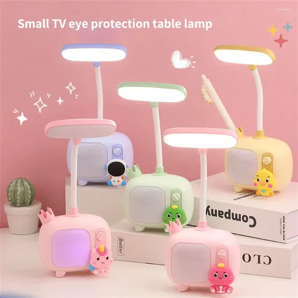 Lampes de table Lampe de lecture Enfant Étudiant Économie d'énergie Protection des yeux de sommeil Cadeau pour enfants Fournitures d'éclairage domestique Lampe à LED Chargement USB