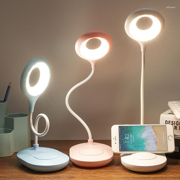 Lampes de table lampe de lecture tactile lampe de bureau Clip Dimmable enfants pince chevet nuit bureau Flexible USB Protection des yeux support pour téléphone