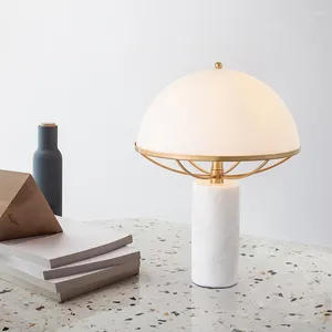 Lampes de table arrière lampe en verre design salon étude lumière luxe villa el chambre européenne marbre