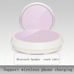 Lampes de table Lampe rechargeable Haut-parleur Bluetooth Bureau à induction avec chargeur sans fil