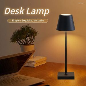 Lampes de table lampe à LED rechargeable USB Bureau de charge sans fil tactile Light Night Night For Bedroom Study Office Bar Cafe Clubs
