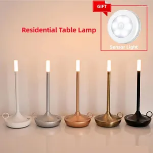 Tafellampen residentiële lamp LED USB oplaadbaar bureau licht licht aanraakschakelaar bed decoratieve bar sfeer lantaarn