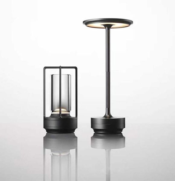 Lampes de table Restaurant lampe de table rechargeable sans fil en aluminium LED bureau en métal chambre chevet bar de nuit el décoratif T2212123676146