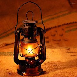 Tafellampen retro klassieke kerosene lamp 4 kleuren lantaarns wick draagbare lichten versiering ty