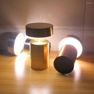 Tafellampen retro lamp 1800 mAh batterij dimmen USB opladen touch nachtlicht voor slaapkamer woonkamer thuis decor