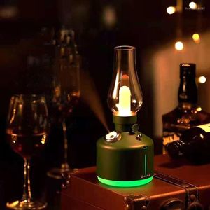 Lampes de table Rétro Lampe Air AirHumidifier Portable Humidificateur Rechargeable Diffuseur LED Machine À Fumée Bureau À Domicile