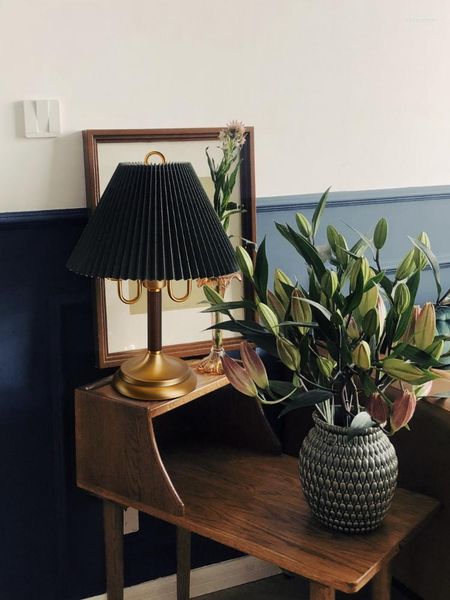 Lampes de table Lampe rétro cent fois lumière de luxe en laiton couleur style chinois moderne minimaliste décoration chambre chevet