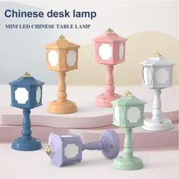 Lampes de table Lampe rétro LED Bureau USB Charge Veilleuses Tactile Dimmable Lumière Mini Rue Chevet Chambre Décor