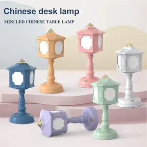 Tafellampen retro lamp led bureau USB laad nachtlichten aanraking dimable light mini straatlagboutkamer decor decor