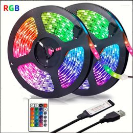 Lampes de table RGB Led Strip Lights Synchronisation de la musique Changement de couleur Application intelligente Télécommande Chambre Chambre Maison Fête décorative Festival