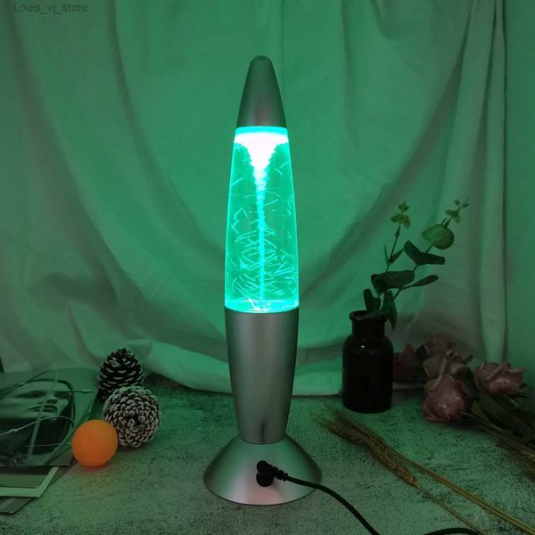 Lámparas de mesa RGB Tornado Lámpara de lava Paisaje Decoración LED Atmósfera creativa Cambio de color automático Enchufe USB Luz nocturna 2023 YQ231129