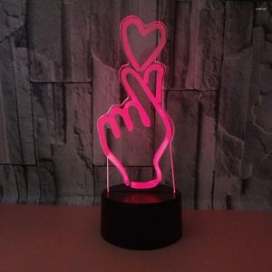 Tafellampen romantische Valentijnsdag cadeau 3D lamp creatief touch externe controle kerstkinderen speelgoed