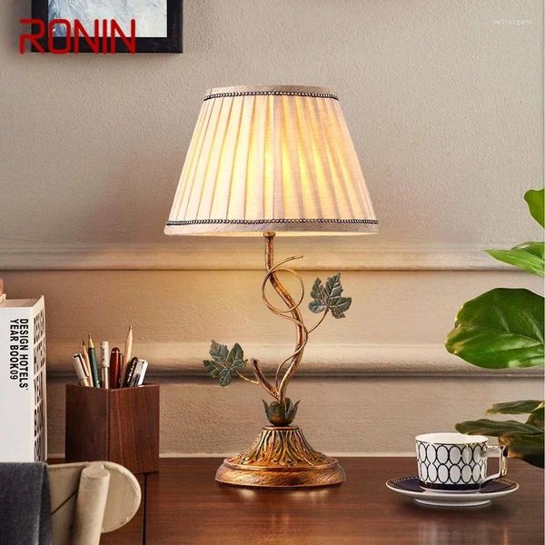 Lampes de table Ronin Lampy contemporaine française pastorale LED Creative Living Room Chambre et études Bureau de décoration de maison