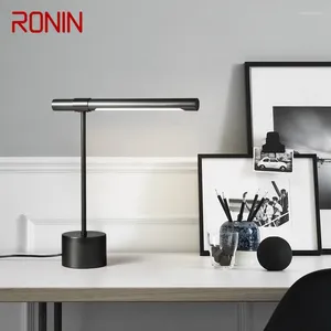 Lampes de table Ronin moderne lampe en laiton LED créatif simple lit noir simple de bureau pour la maison chambre à coucher décorer