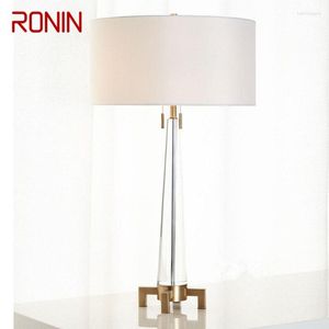 Lámparas de mesa RONIN lámpara de cristal moderna LED nórdico blanco creativo mesita de noche decoración de luz de escritorio para el hogar sala de estar dormitorio El