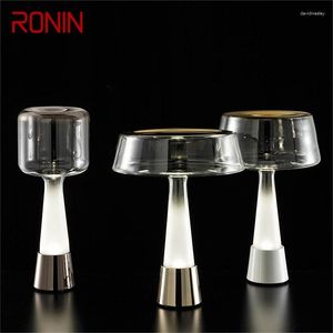 Lampes de table RONIN lampe moderne de luxe en verre chevet champignon lampe de bureau LED pour la maison salon chambre décor