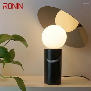 Lampes de table Ronin Office moderne Conception créatrice de la lampe de bureau en marbre simple LED LED DÉCORATIVE POUR LA CHAMBRE DE SALON HEU