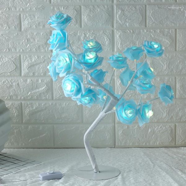 Lampes de table en forme de lampe à fleurs en forme de rose lumière décorative pour le salon chambre sasw666