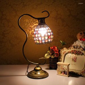 Tafellampen landelijk gecontracteerd Europa type bureaulamp retro kralen verstelbare zitkamer slaapkamer ligplaats licht