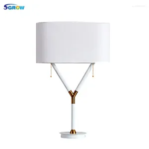 Lampes de table sgrow branche tissu lampadaire lampe créative concepteur de designer en métal pour chambre à coucher salon salon lumières modernes