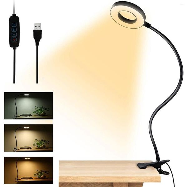 Lámparas de mesa enviadas desde Ru, lámpara de dormitorio, luz de libro, Mini USB Led con Clip para escritorio, luz nocturna Flexible, lectura plegable para viajes