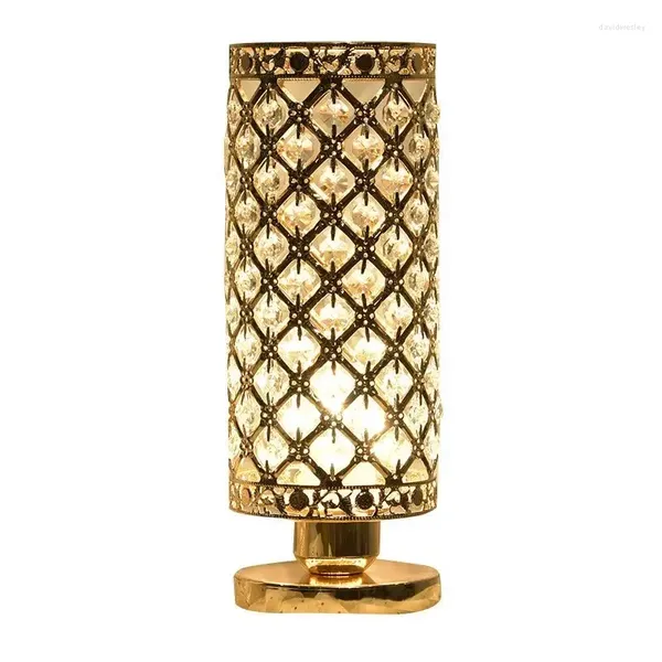 Lampes de table décoration en or argenté pour chambre à coucher lampe à cristal rose Halloween de chambre à coucher décor de luxe éclairage d'éclairage intérieur