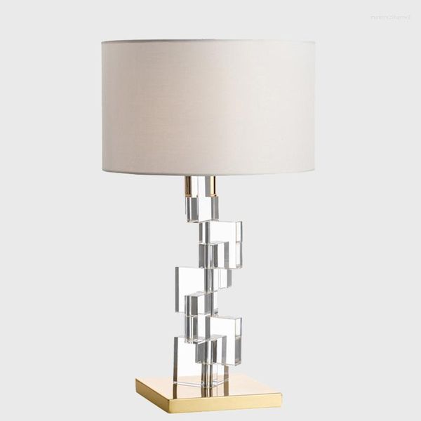 Lampes de table Simple chambre lampe de chevet chaud romantique lumière luxe salon cristal nordique personnalité créative